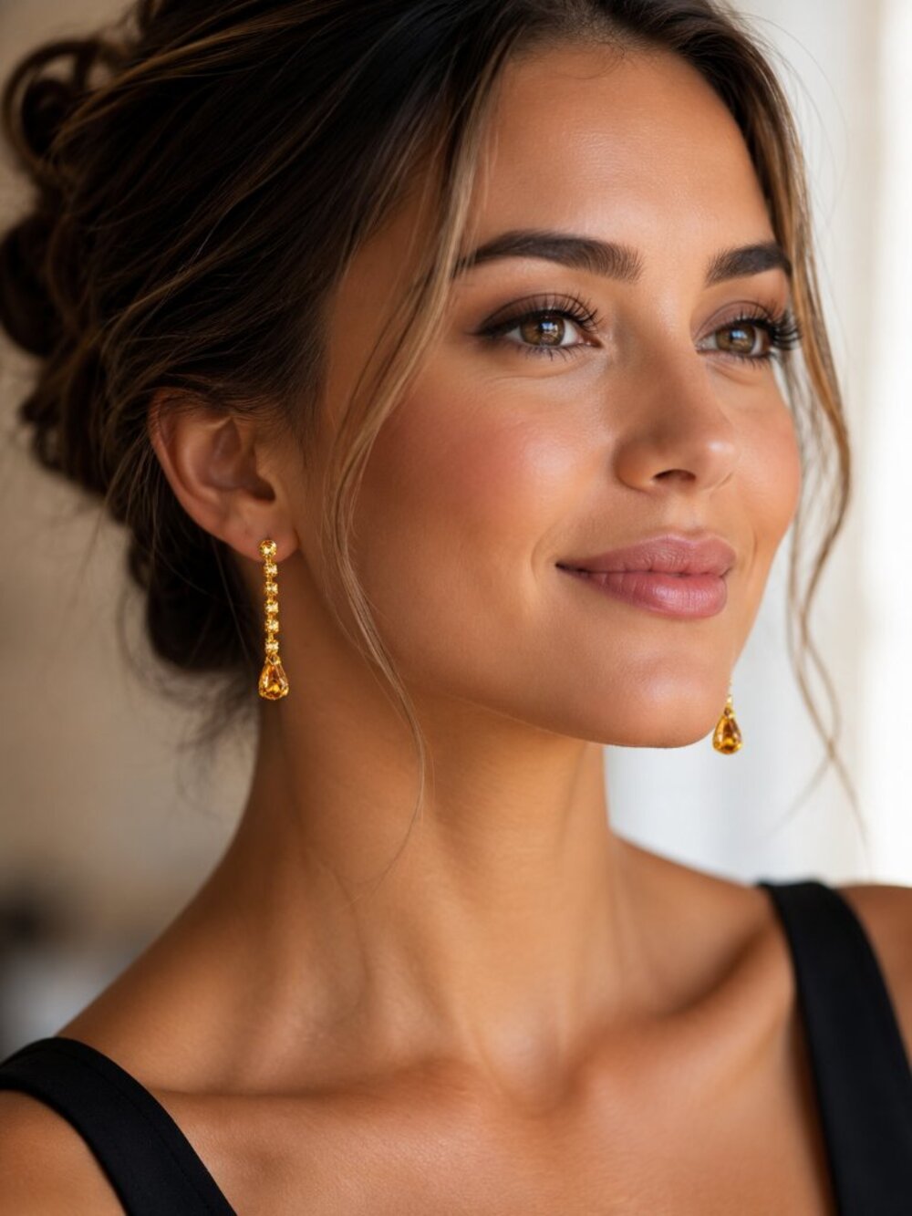 Gennaro‎ Gold Tone Drop Earrings